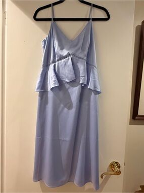 Banana republic sz8 Elegant Light Blue Spaghetti Strap Peplum Dress